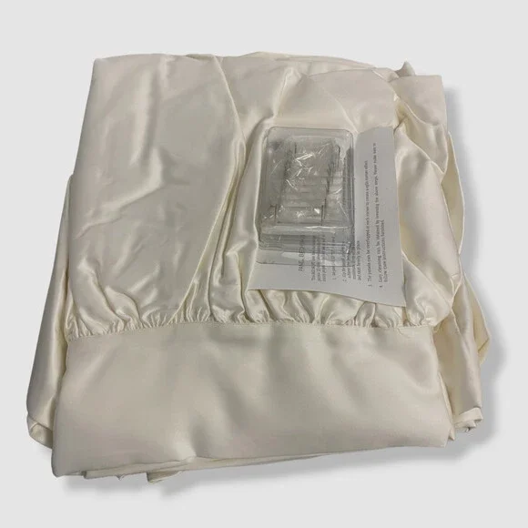 $1130 Sferra Ivory Milos Queen Solid Sateen Dust Skirt 60x80x14
